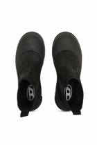 Diesel D-Donald-Chelsea boots in waxed suede and rubber - Boots Mens in Black