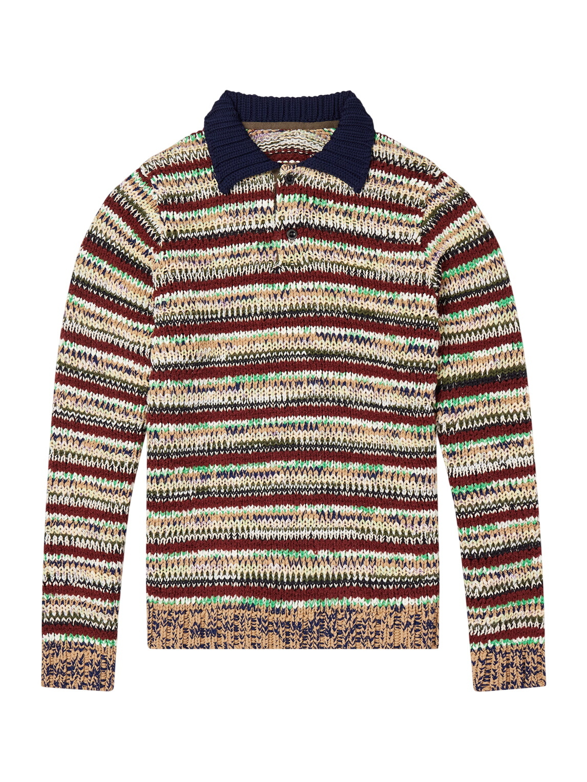 sacai Gray Nep Yarn Knit Cardigan Sacai