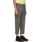 AMI Alexandre Mattiussi Grey and Black Cropped Trousers