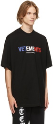 VETEMENTS Black Jersey France Logo T-Shirt