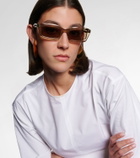 Alaïa Lettering Logo rectangular sunglasses