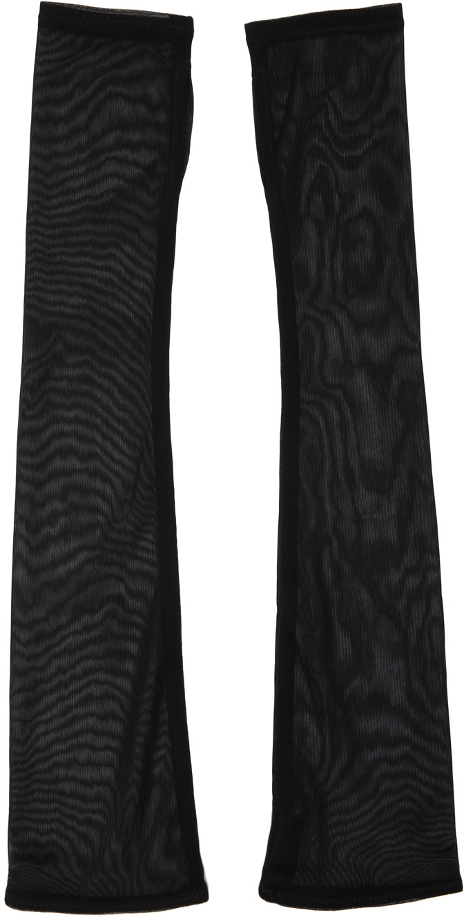 Anna Sui SSENSE Exclusive Black Fingerless Gloves