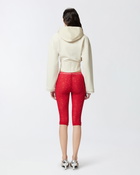Pinko Bustier Sweatshirt With Hood And Zip Bone White