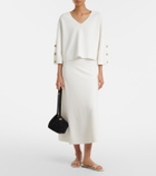 Max Mara Crêpe midi skirt