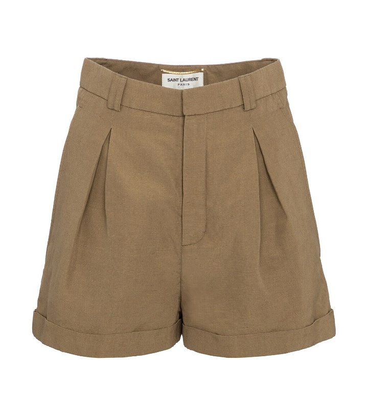 Photo: Saint Laurent Silk and linen shorts