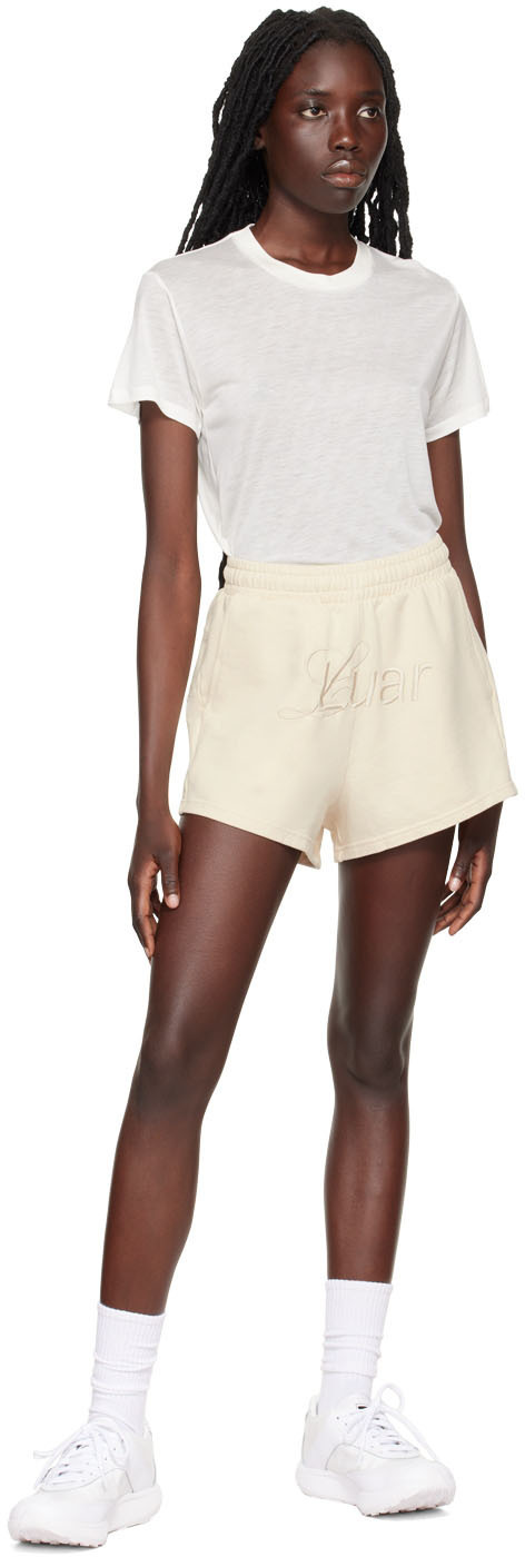 Luar Beige Logo Shorts