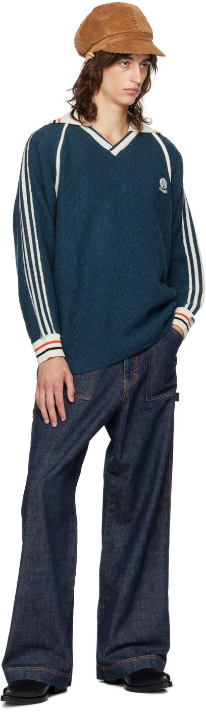 RICE NINE TEN Navy Classic Soccer Jersey Sweater