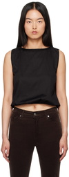LESET Black Yoko Bateau Blouse
