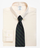 Brooks Brothers Men's Cool Regent Regular-Fit Dress Shirt, Non-Iron Button-Down Collar | Ecru