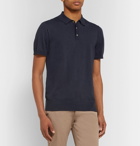 Richard James - Slim-Fit Mélange Cotton-Jersey Polo Shirt - Navy