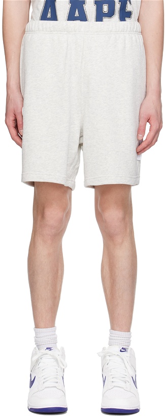 Photo: AAPE by A Bathing Ape Off-White Patch Shorts