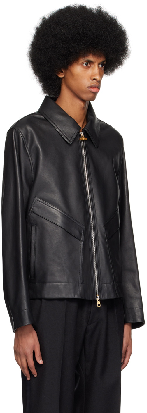 Dunhill Black Utility Leather Jacket Dunhill