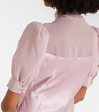 Alessandra Rich Tie-neck silk satin gown