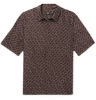 Fendi - Printed Silk Crepe de Chine Shirt - Brown