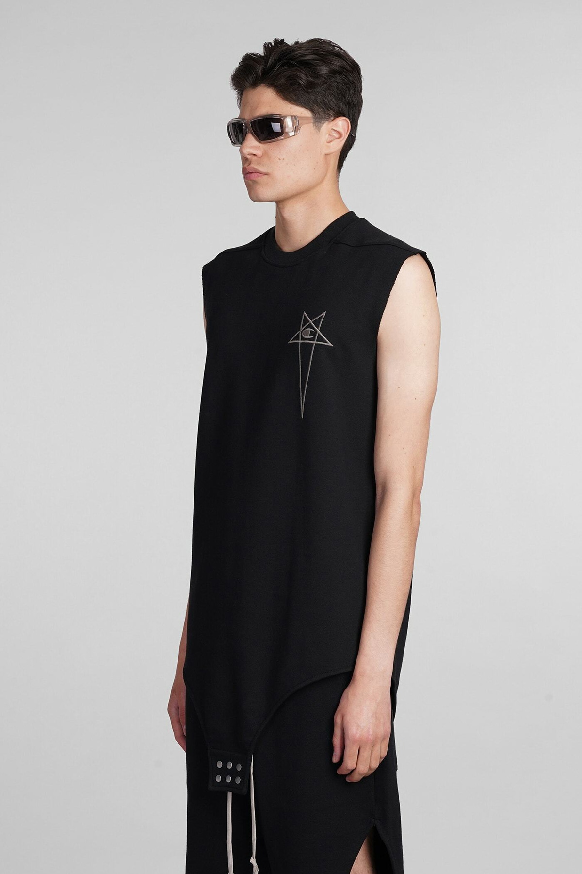 Rick Owens x Champion Sl Body Tank Top In Black Cotton Rick Owens