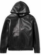 Valentino Garavani - Leather Hooded Jacket - Black