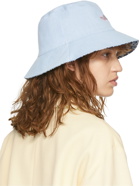 SJYP Reversible Blue Paisley Denim Bucket Hat