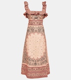 Zimmermann Matchmaker printed linen midi dress