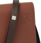 Loewe - Logo-Debossed Leather Messenger Bag - Brown