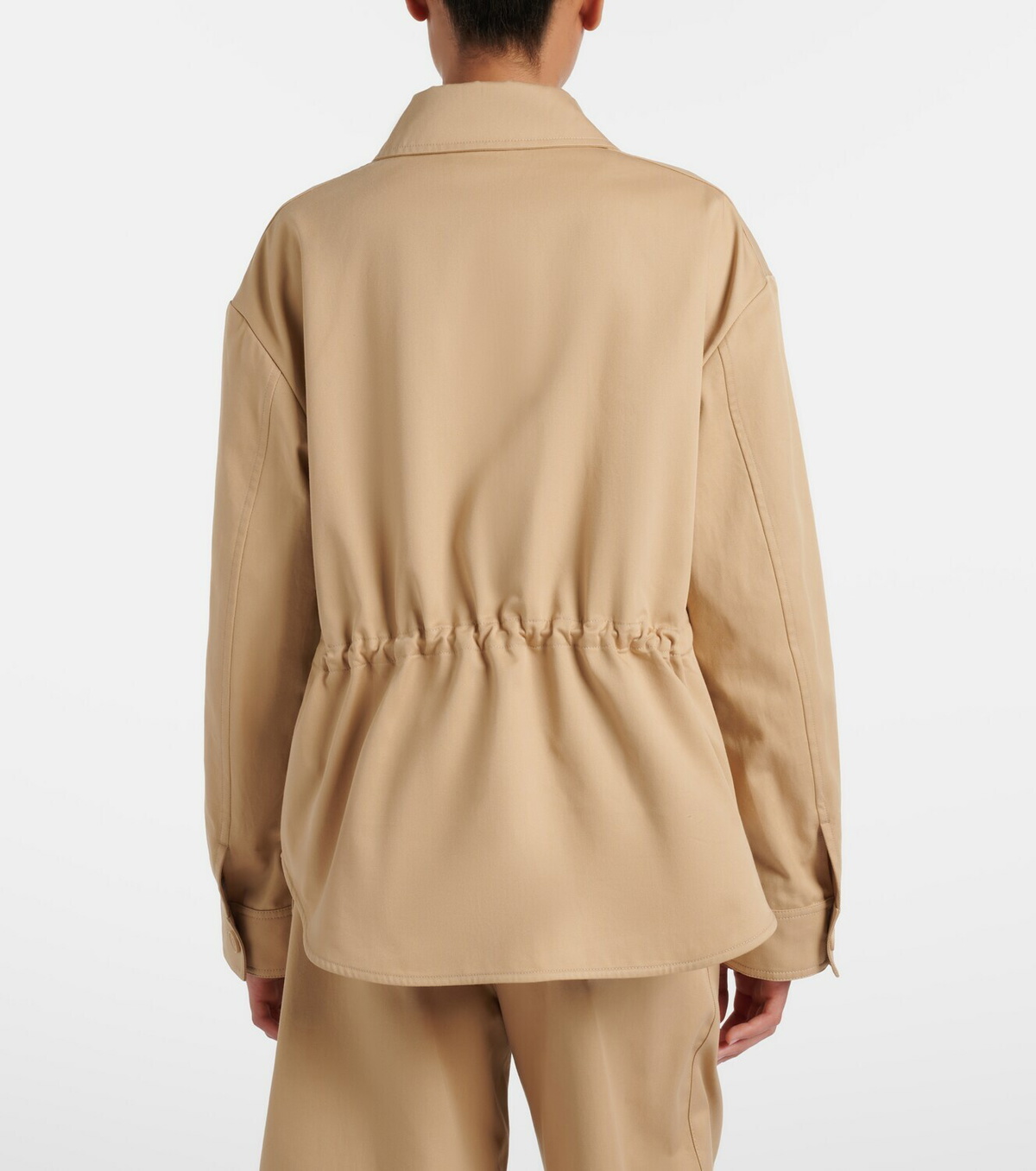 Loewe Leather-trimmed cotton jacket