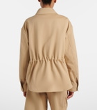 Loewe Leather-trimmed cotton jacket