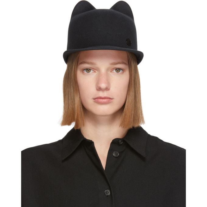 Maison Michel Grey Jamie Felt Cap Maison Michel