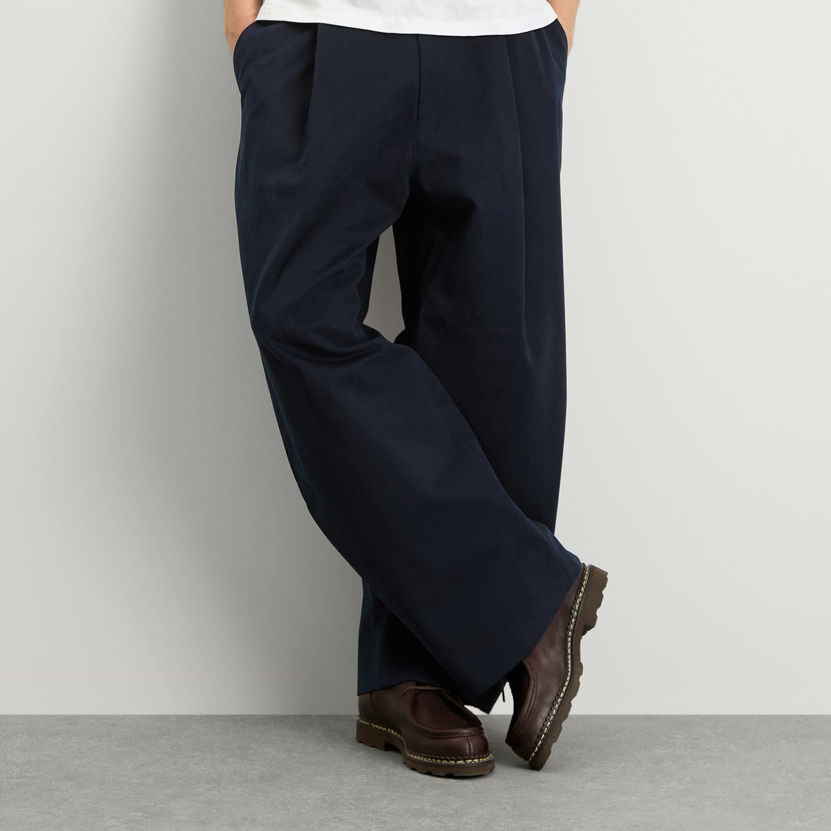Studio Nicholson Men's Sorte Pant in Darkest Navy Studio Nicholson