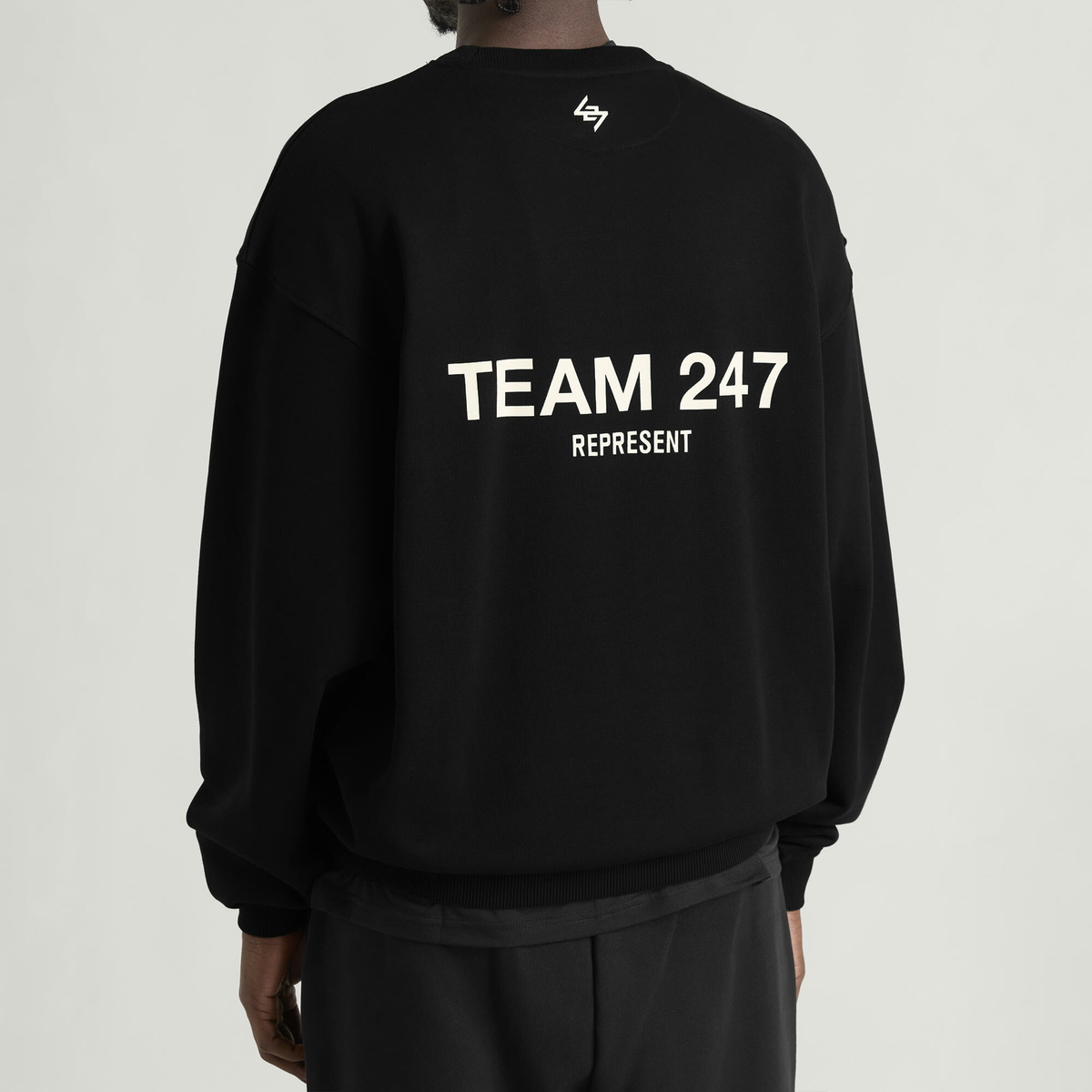 Represent 247 Men's Represent Team 247 Oversized Crew in Jet Black