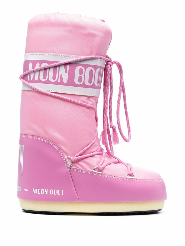 Photo: Moon Boot Pink Icon Nylon Boots