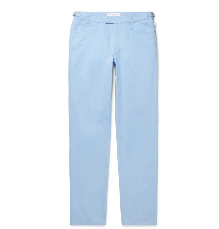 Photo: Orlebar Brown - 007 Dr No Cotton Trousers - Blue