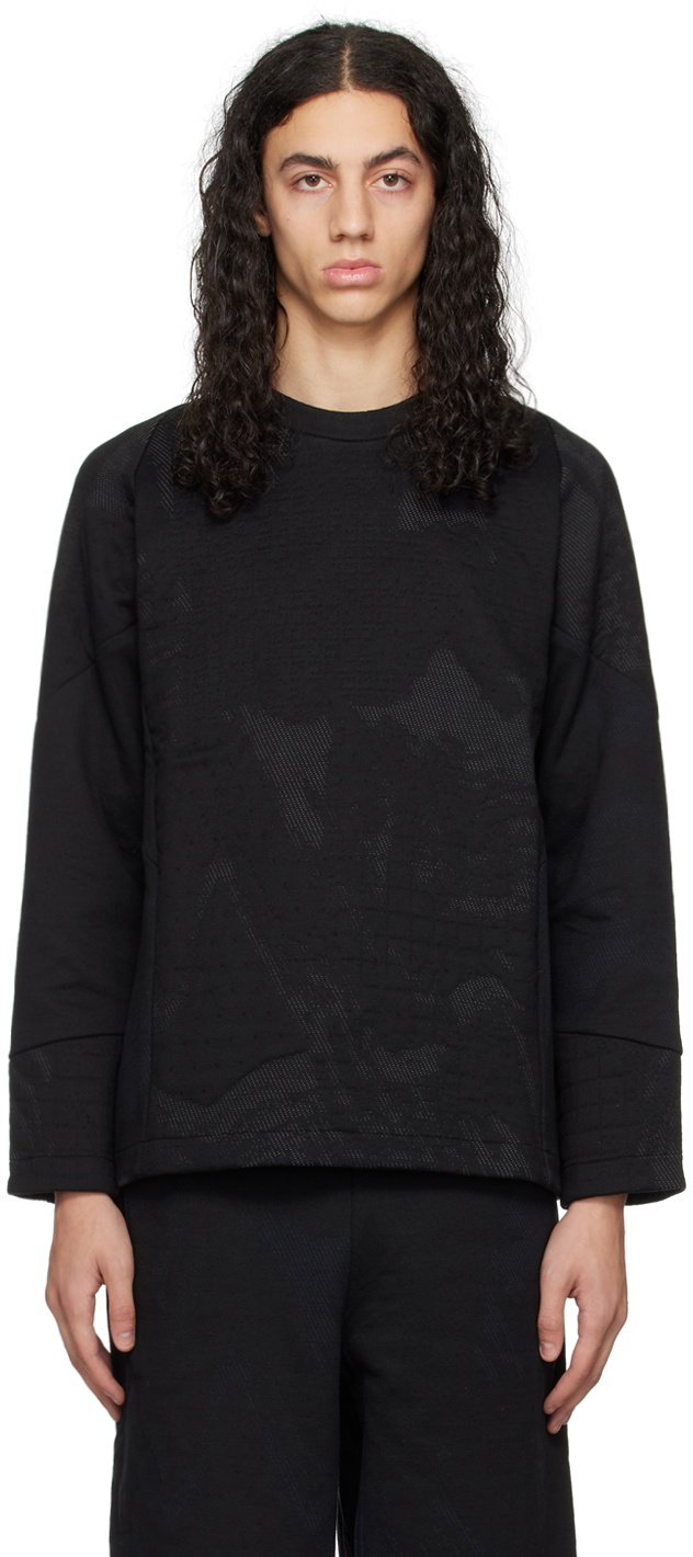 BYBORRE Black Paneled Sweatshirt