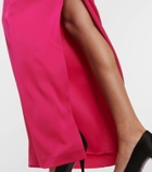 Alex Perry Caped satin crêpe gown