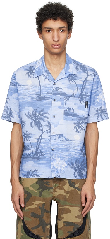 Photo: Palm Angels Blue Sunset Shirt
