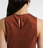 Asceno Valencia silk twill maxi dress