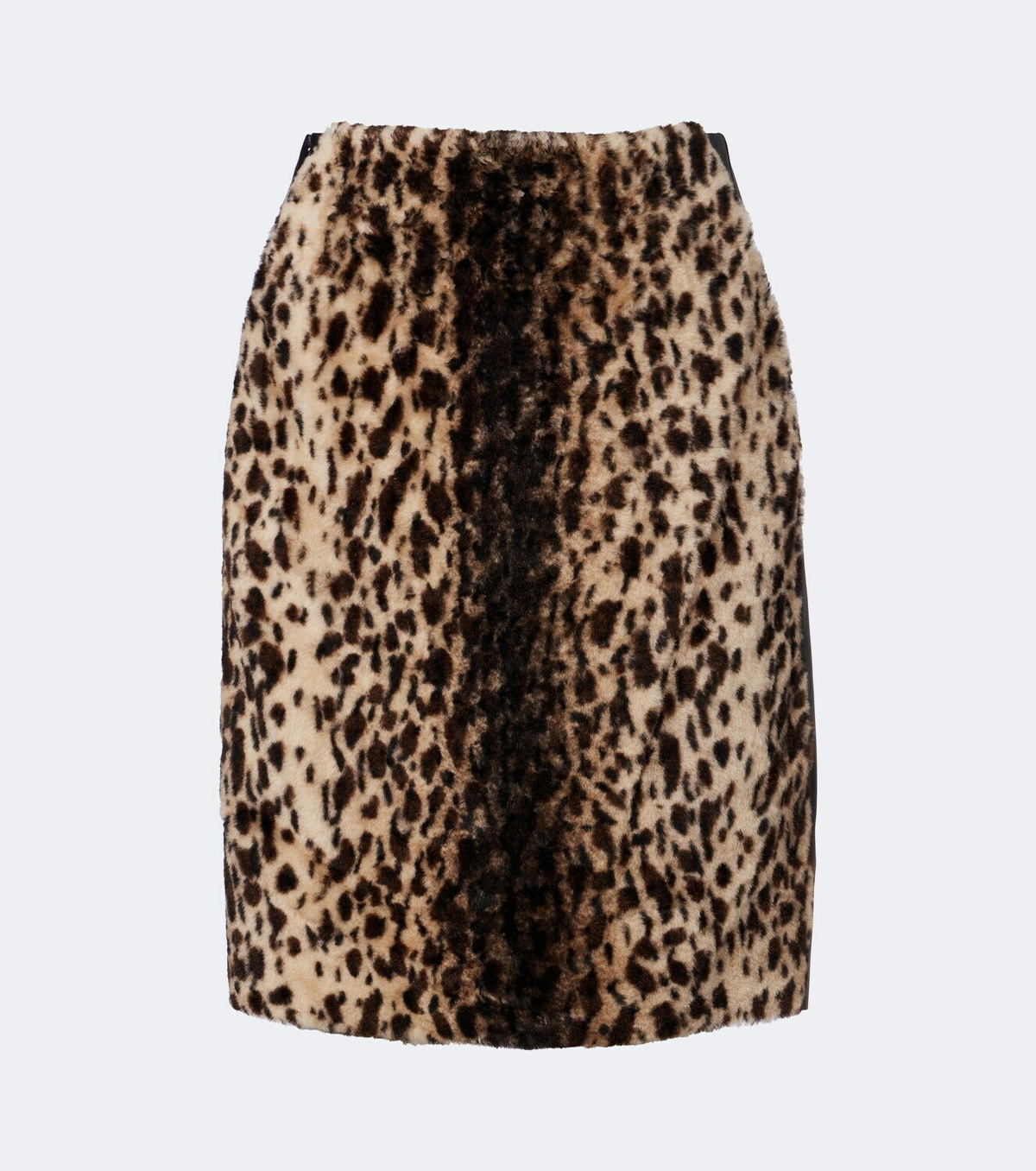 Jacques Wei Leopard-print shearling and leather miniskirt