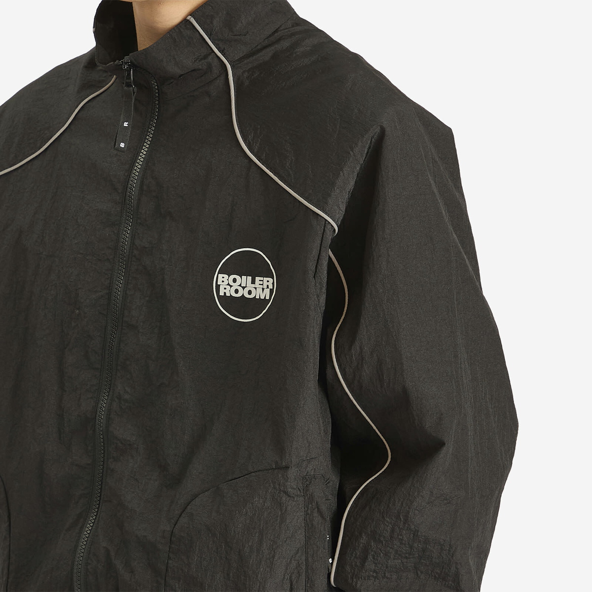 Boiler Room Men's Shell Track Jacket in Black