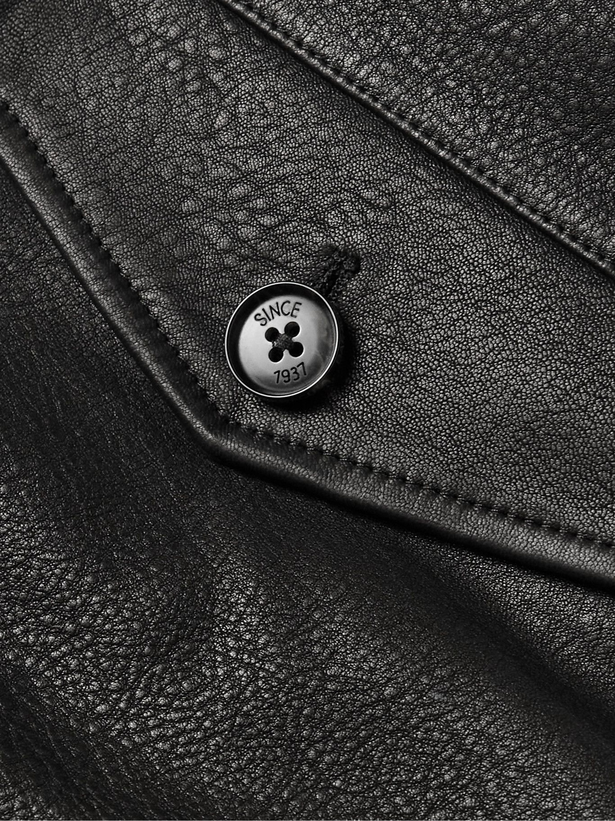 Baracuta - G9 Leather Harrington Jacket - Black Baracuta
