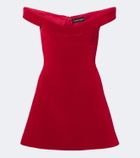 David Koma Off-shoulder velvet minidress