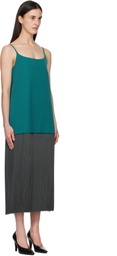 ALAÏA Blue & Gray Fringed Slip Minidress