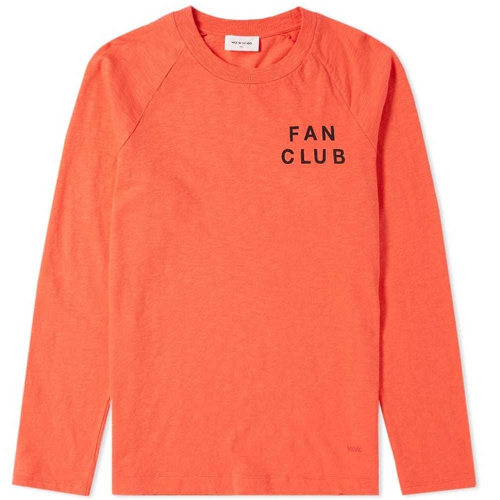 Photo: Wood Wood Long Sleeve Han Fan Club Tee Orange