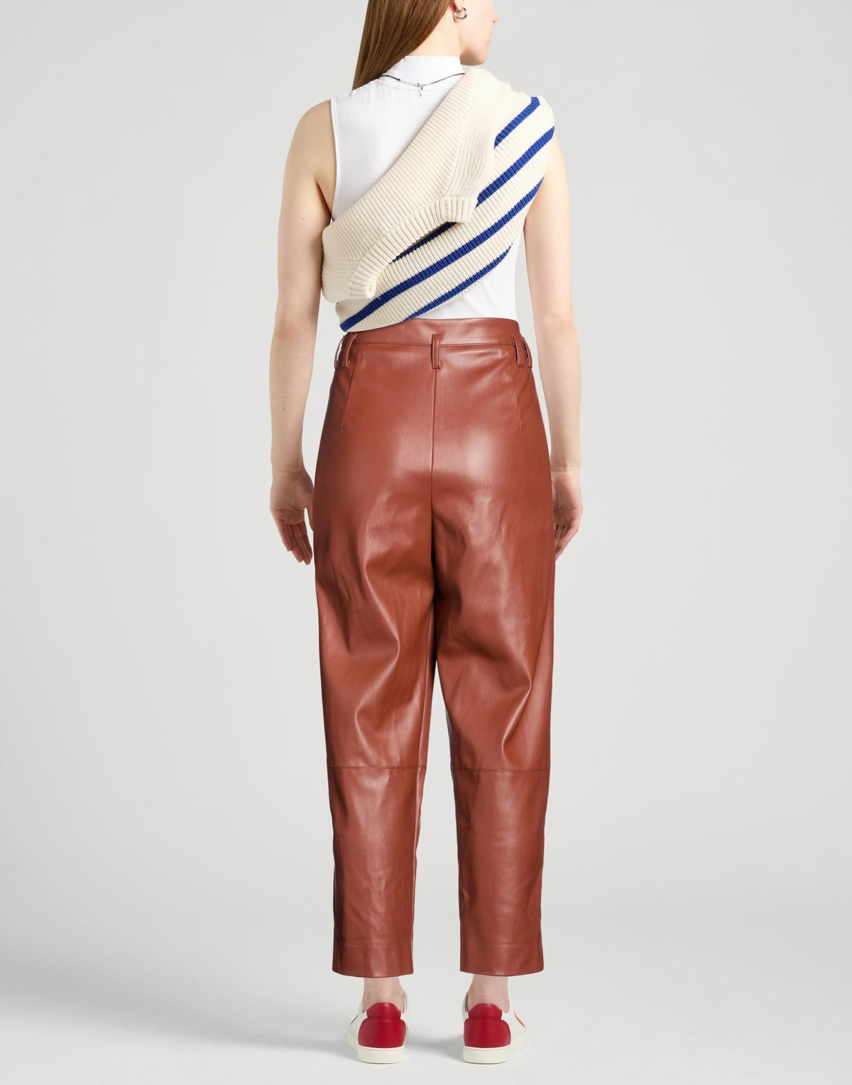 Manila Grace Womens Pants Brick