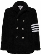 THOM BROWNE - Unconstructed Shearling Peacoat
