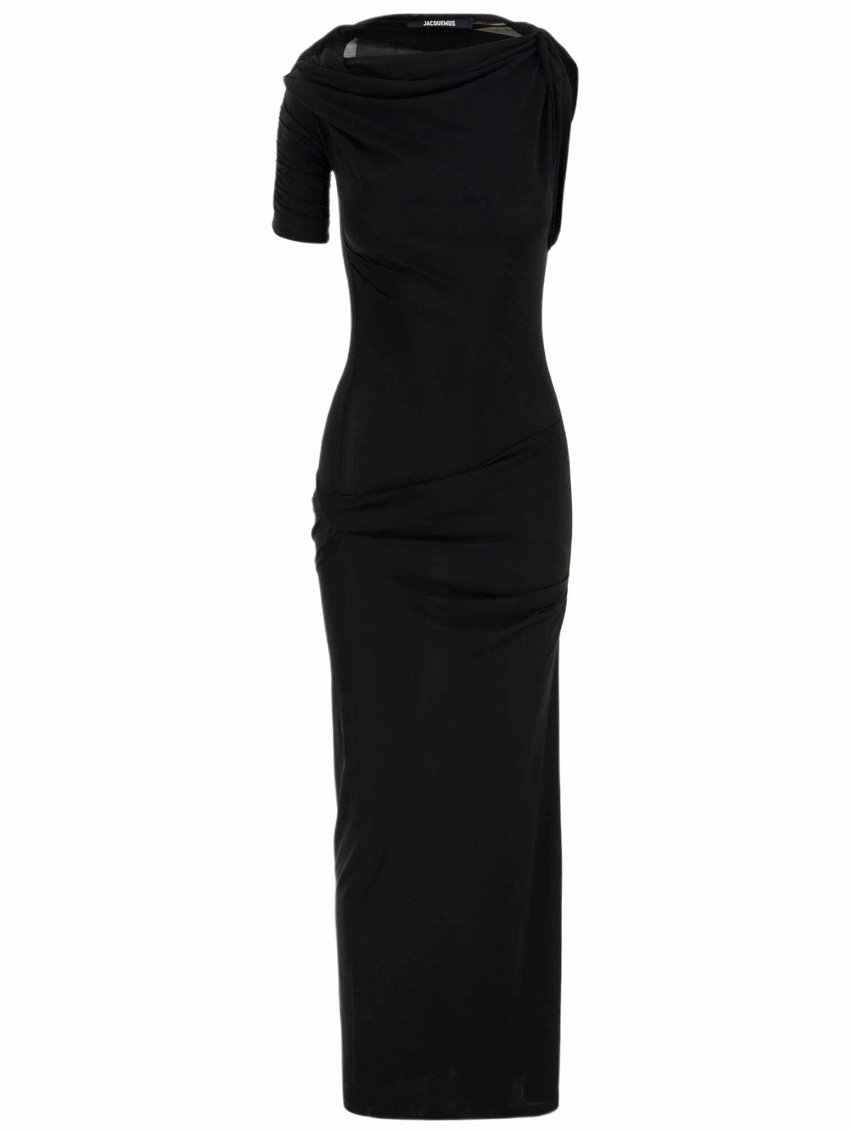 JACQUEMUS La Robe Castagna Draped Satin Dress Jacquemus