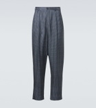 Giorgio Armani Pleated printed tapered pants