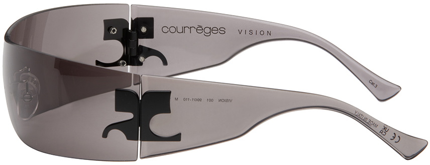 【関税込み】Courreges ブラック Vision 02 サングラス Courrèges Black Vision Sunglasses Courreges