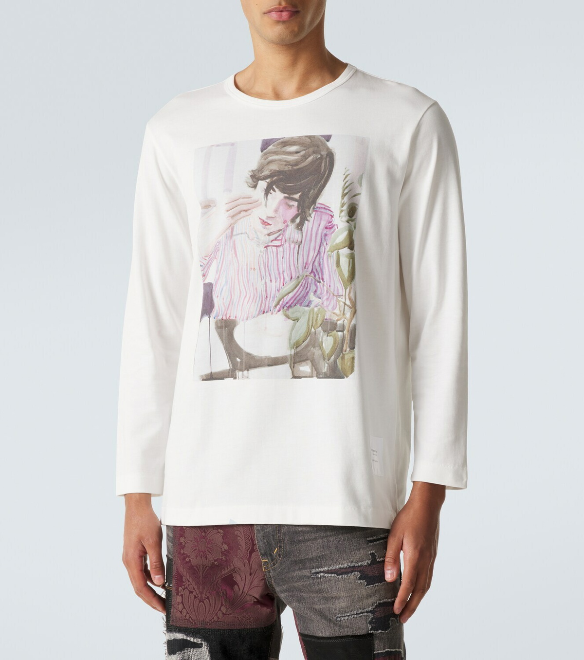 JUNYA WATANABE ホワイト 長袖 Tシャツ S CDG Junya Watanabe Civilization T shirt Japanese Hype L Whit | eBay