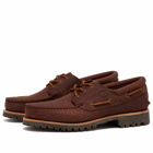 Timberland Men's Two Tone Authentic 3 Eye Classic Lug Shoe in Medium Brown Full Grain