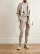 Canali - Kei Slim-Fit Tapered Linen and Silk-Blend Suit Trousers - Neutrals