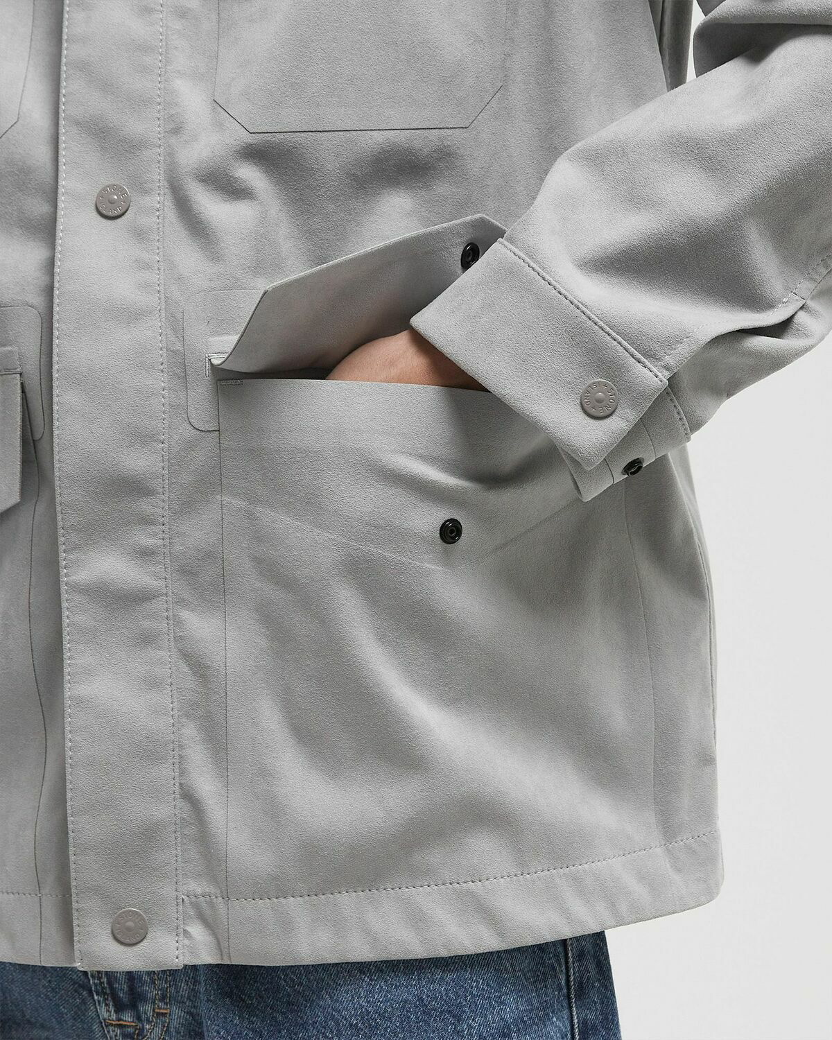 ジャケット・アウター STONE  Ghost Piece Overshirt Gray STONE ISLAND 'Ghost Piece' overshirt dark grey | BRAUN Hamburg
