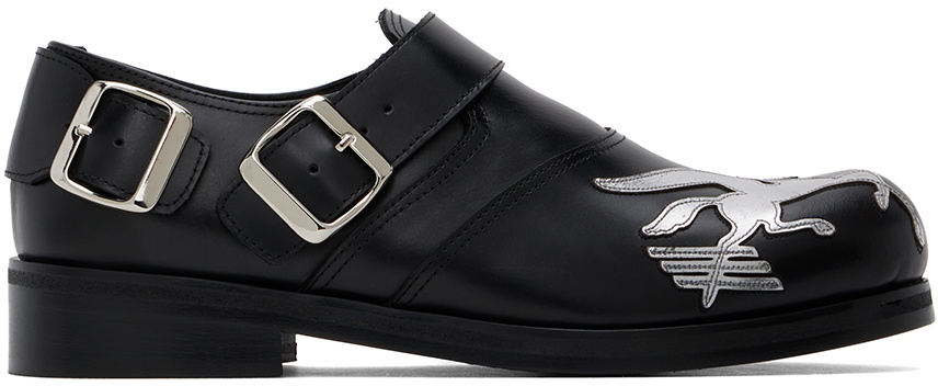Stefan Cooke Black & Silver Pegasus Biker Monkstraps Stefan Cooke